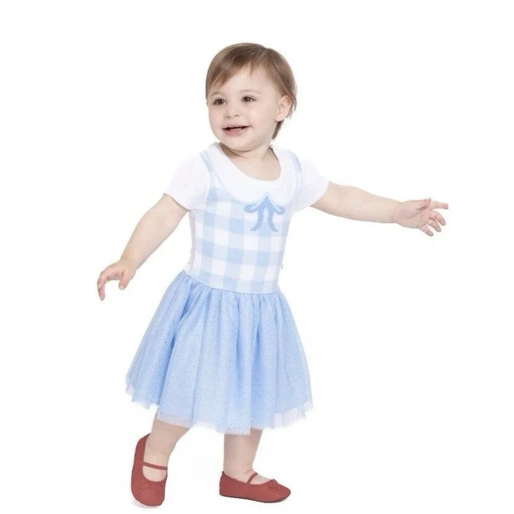 The Wizard of Oz Toddler Girl Dorothy Cosplay Sweater Dress Size 12M